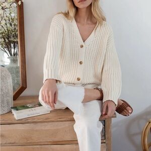 Marea Beach Cardi - Ivory